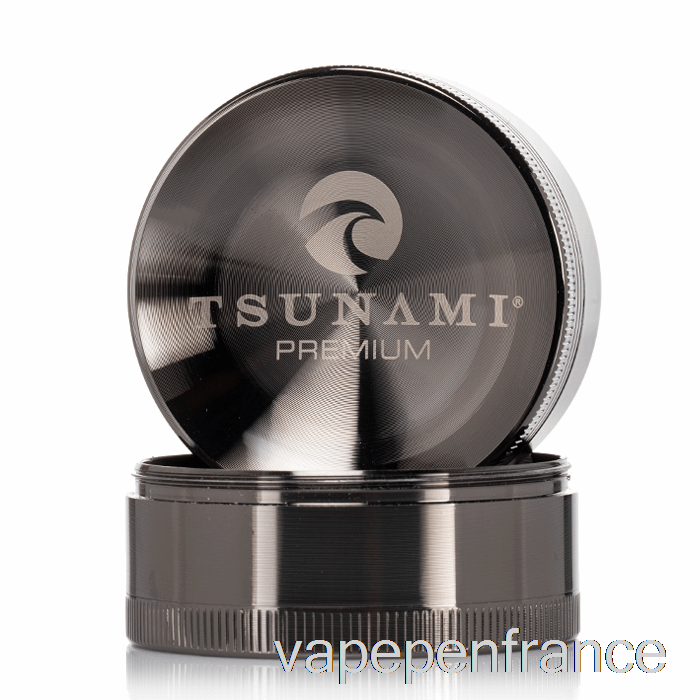 Tsunami 2,4 Pouces 4 Pièces De Broyeur Supérieur Enfoncé En Bronze à Canon (63 Mm) Stylo Vape